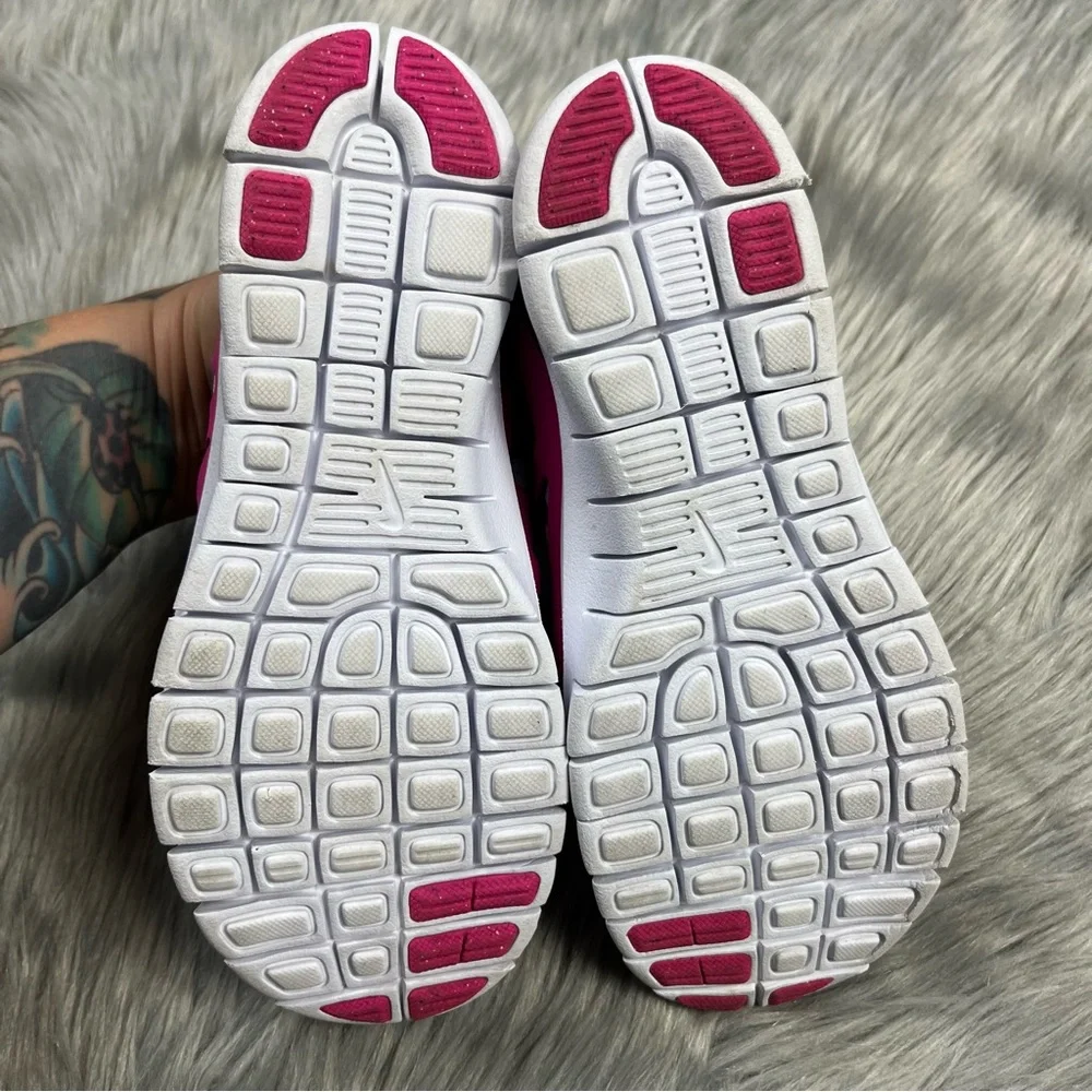 Nike free run 2 pure platinum black pink youth 2.5